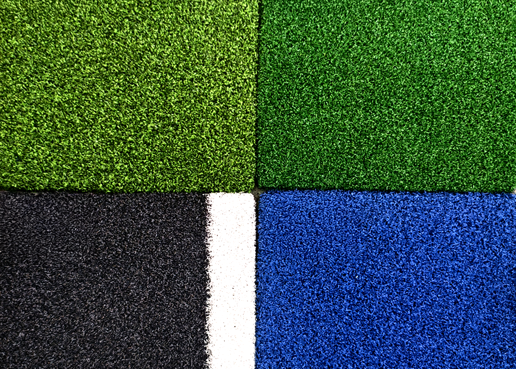 Verschillende kleuren kunstgras voor padelbanen